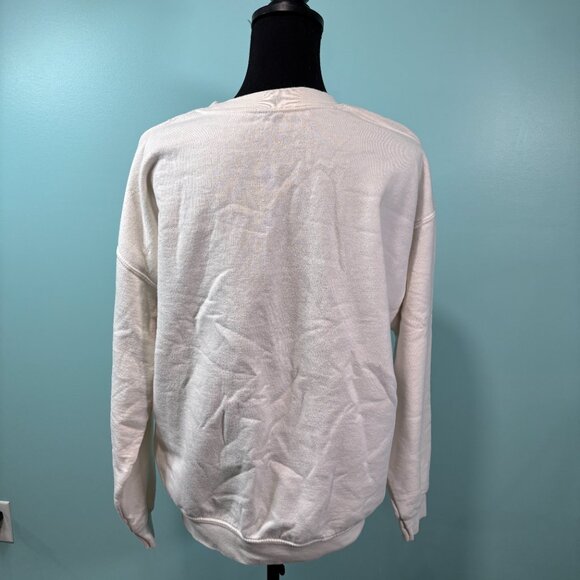 Pacsun Wild Hearts Club oversized white Cream fleece Sweatshirt    Lot J - Picture 8 of 8